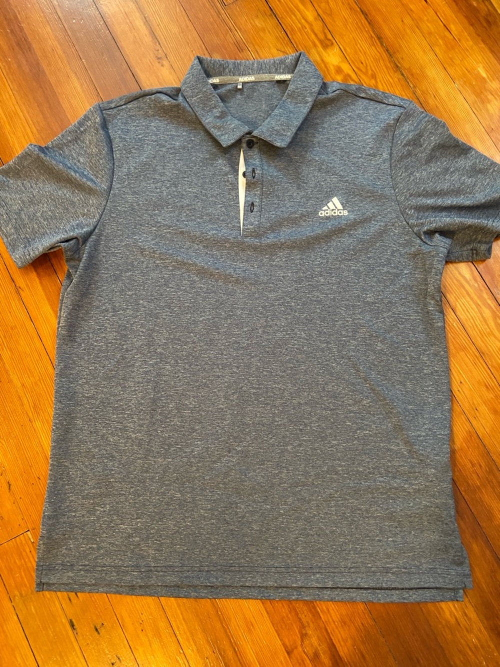 adidas Men’s Heather Navy Blue Polo Golf Shirt